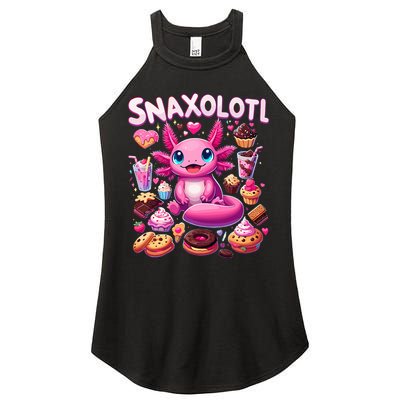Axolotl Snaxolotl Funny Snacks Axolotls Women's Perfect Tri Rocker Tank