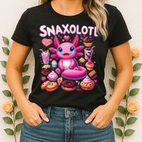 Axolotl Snaxolotl Funny Snacks Axolotls Womens T-Shirt
