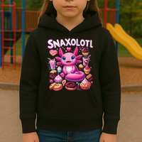 Axolotl Snaxolotl Funny Snacks Axolotls Kids Hoodie