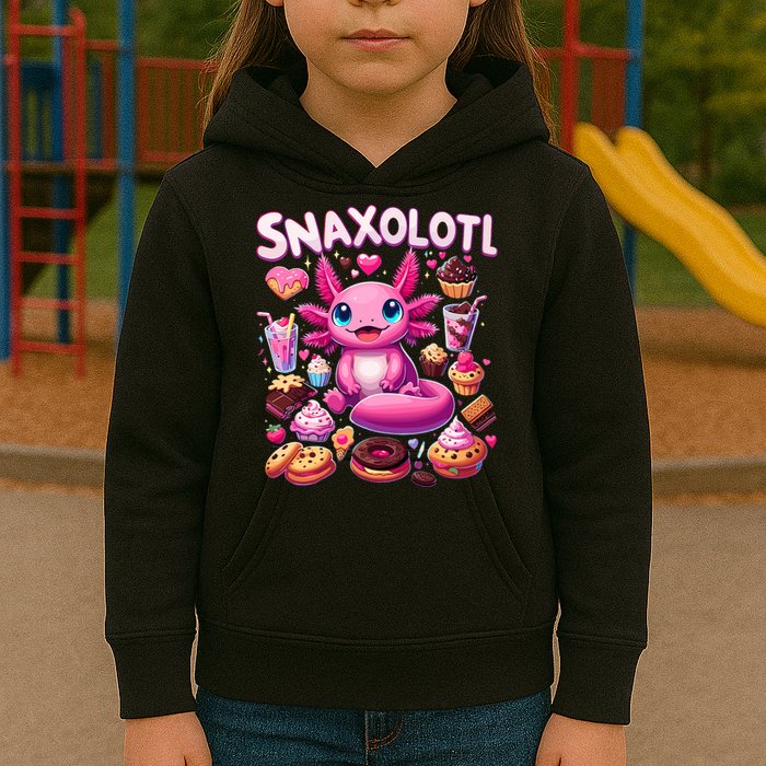 Axolotl Snaxolotl Funny Snacks Axolotls Kids Hoodie