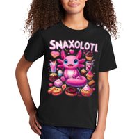 Axolotl Snaxolotl Funny Snacks Axolotls Kids T-Shirt