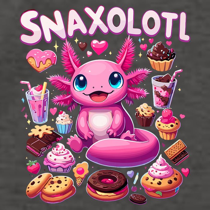 Axolotl Snaxolotl Funny Snacks Axolotls Vector Backpack