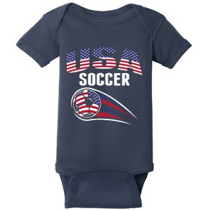 America Soccer Fans Jersey United States Football Lovers Baby Bodysuit