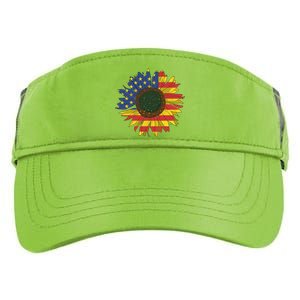 America Sunflower Flag 4th July American Patriotic Flower Gift Adult Drive Performance Visor