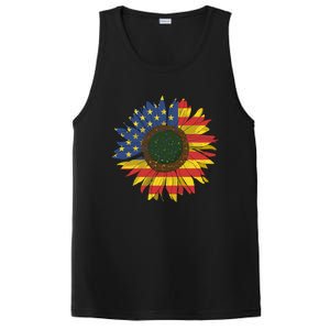 America Sunflower Flag 4th July American Patriotic Flower Gift PosiCharge Competitor Tank