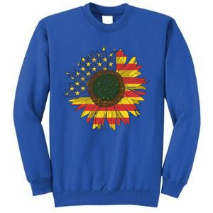 America Sunflower Flag 4th July American Patriotic Flower Gift Sweatshirt