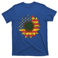 America Sunflower Flag 4th July American Patriotic Flower Gift T-Shirt