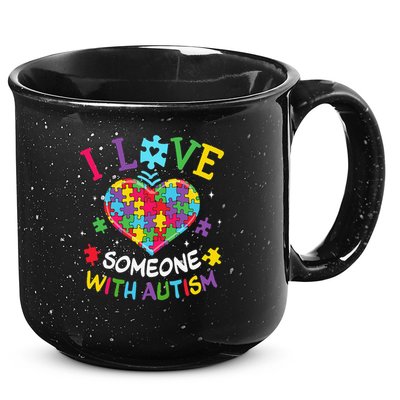 Autism Shirts For Women I Love Some With Autism 15oz Campfire Ceramic Mug