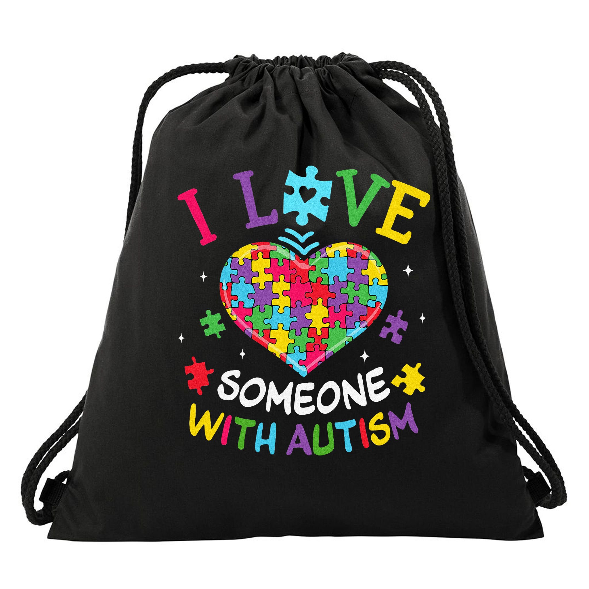 Autism Shirts For Women I Love Some With Autism Drawstring Bag