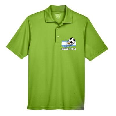 Argentina Soccer Fan Gift Men's Origin Performance Pique Polo