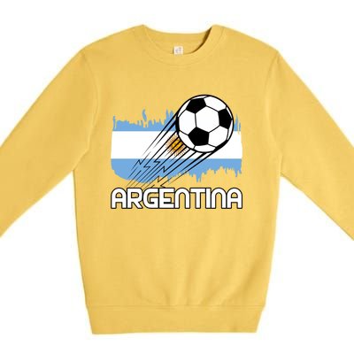 Argentina Soccer Fan Gift Premium Crewneck Sweatshirt