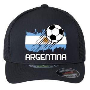 Argentina Soccer Fan Gift Flexfit Unipanel Trucker Cap