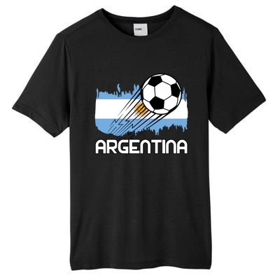 Argentina Soccer Fan Gift Tall Fusion ChromaSoft Performance T-Shirt