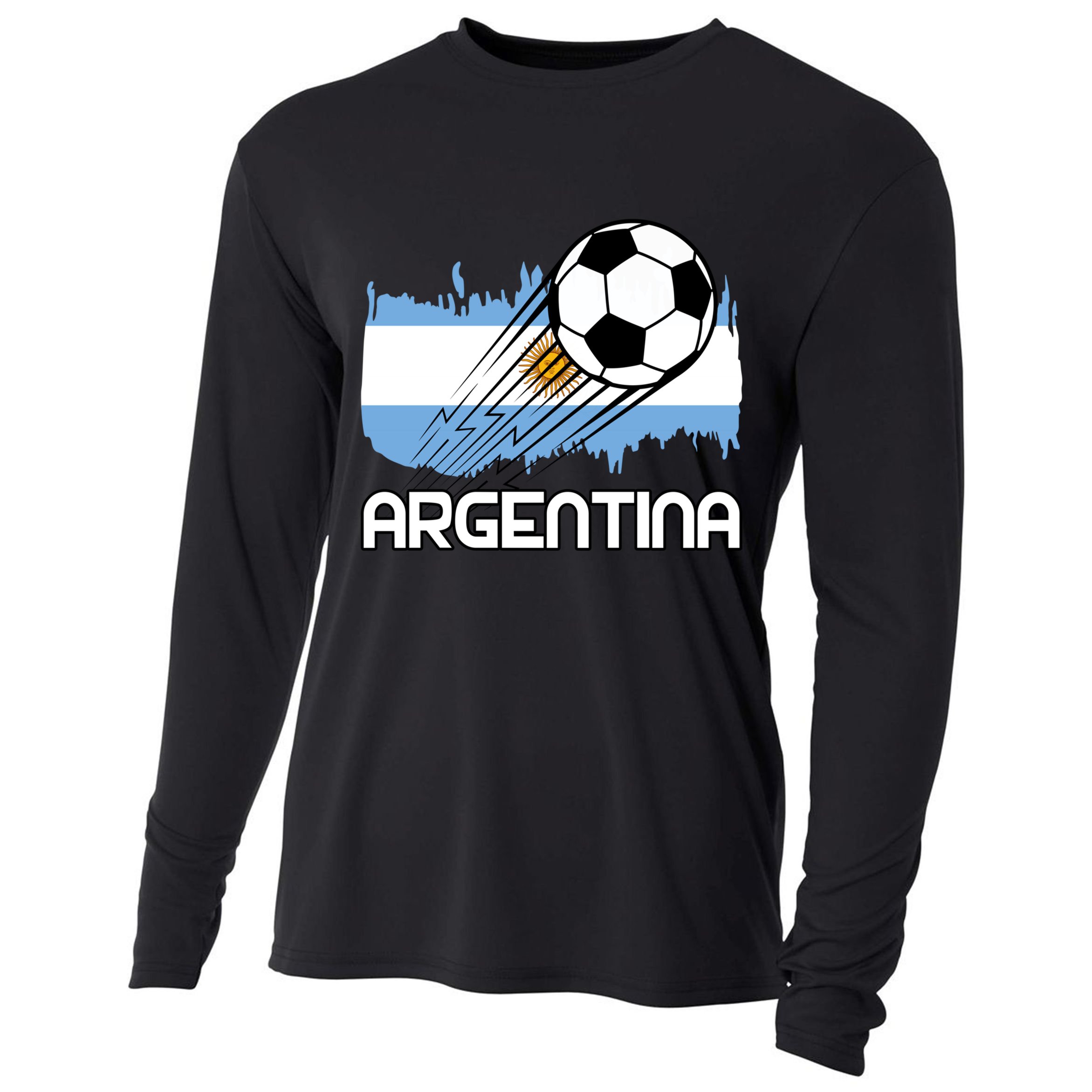 Argentina Soccer Fan Gift Cooling Performance Long Sleeve Crew