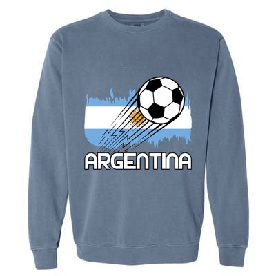 Argentina Soccer Fan Gift Garment-Dyed Sweatshirt