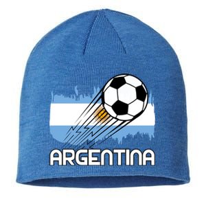 Argentina Soccer Fan Gift Sustainable Beanie