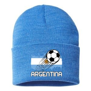 Argentina Soccer Fan Gift Sustainable Knit Beanie