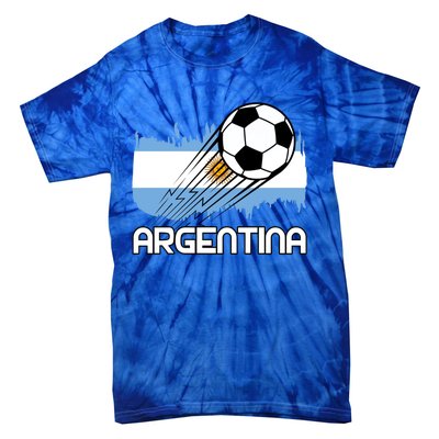 Argentina Soccer Fan Gift Tie-Dye T-Shirt