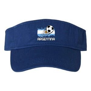 Argentina Soccer Fan Gift Valucap Bio-Washed Visor