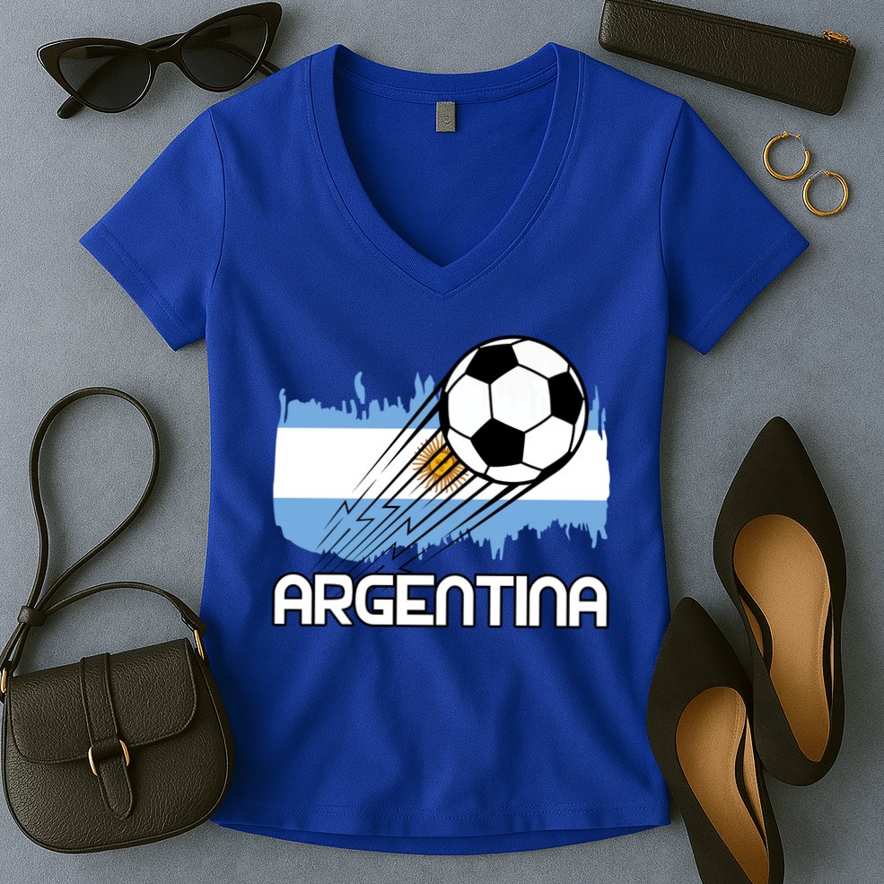 Argentina Soccer Fan Gift Women's V-Neck T-Shirt