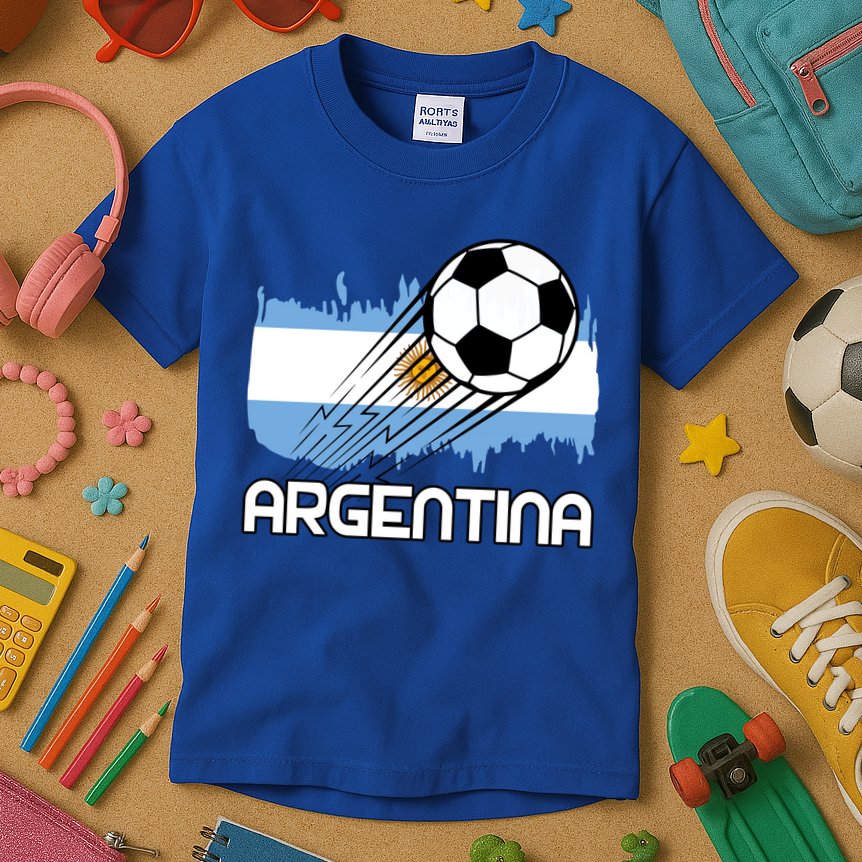 Argentina Soccer Fan Gift Kids T-Shirt