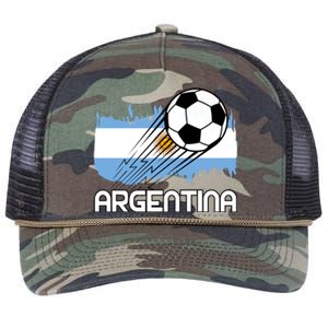 Argentina Soccer Fan Gift Retro Rope Trucker Hat Cap