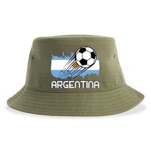 Argentina Soccer Fan Gift Sustainable Bucket Hat