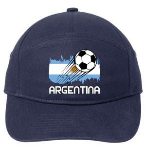 Argentina Soccer Fan Gift 7-Panel Snapback Hat