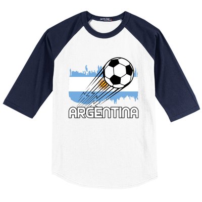 Argentina Soccer Fan Gift Baseball Sleeve Shirt