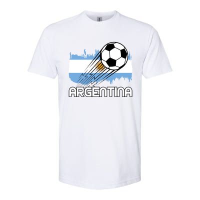 Argentina Soccer Fan Gift Softstyle CVC T-Shirt