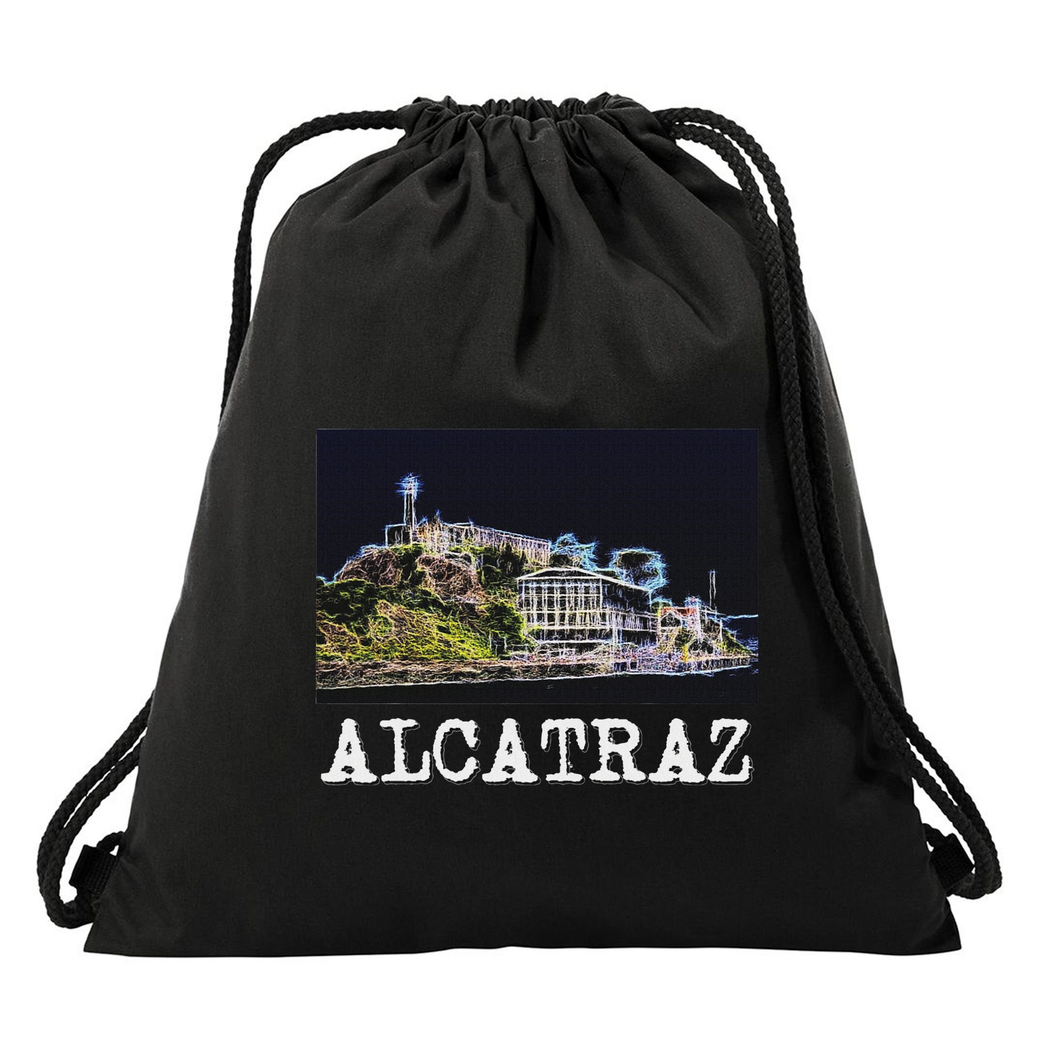 Alcatraz San Francisco Drawstring Bag