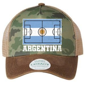 Argentina Soccer Field Country Flag Argentinian Pride Gift Legacy Tie Dye Trucker Hat