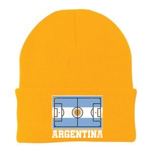 Argentina Soccer Field Country Flag Argentinian Pride Gift Knit Cap Winter Beanie