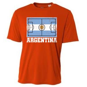 Argentina Soccer Field Country Flag Argentinian Pride Gift Cooling Performance Crew T-Shirt