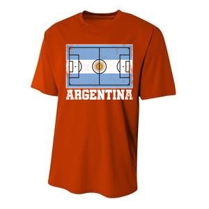 Argentina Soccer Field Country Flag Argentinian Pride Gift Performance Sprint T-Shirt