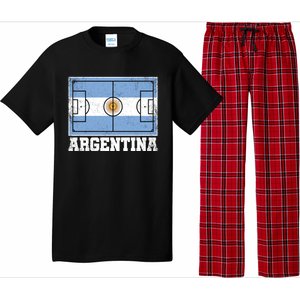 Argentina Soccer Field Country Flag Argentinian Pride Gift Pajama Set