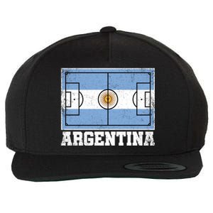 Argentina Soccer Field Country Flag Argentinian Pride Gift Wool Snapback Cap