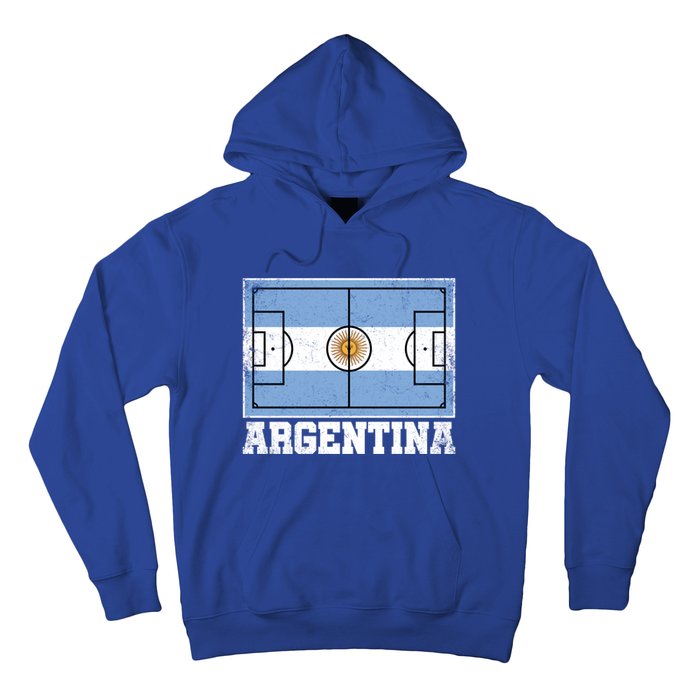 Argentina Soccer Field Country Flag Argentinian Pride Gift Hoodie