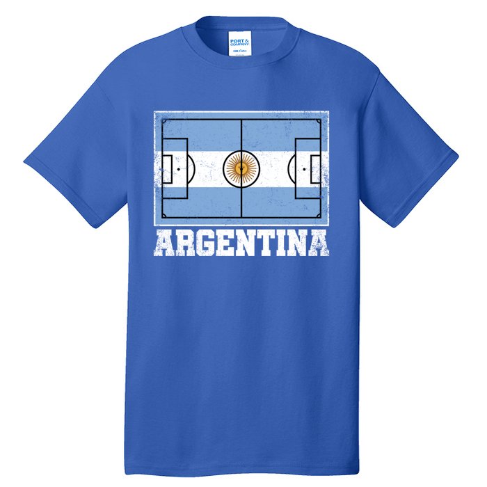 Argentina Soccer Field Country Flag Argentinian Pride Gift Tall T-Shirt