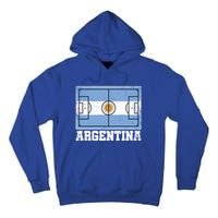 Argentina Soccer Field Country Flag Argentinian Pride Gift Tall Hoodie