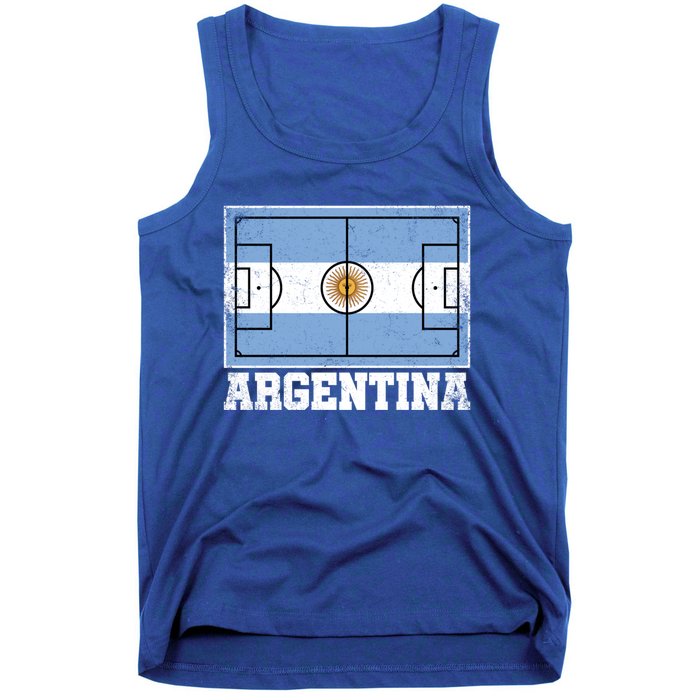 Argentina Soccer Field Country Flag Argentinian Pride Gift Tank Top