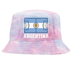 Argentina Soccer Field Country Flag Argentinian Pride Gift Tie-Dyed Bucket Hat