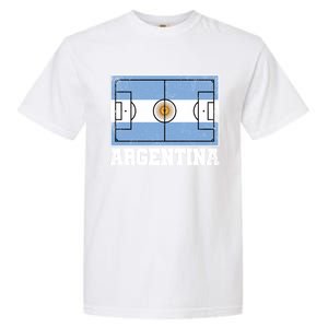 Argentina Soccer Field Country Flag Argentinian Pride Gift Garment-Dyed Heavyweight T-Shirt