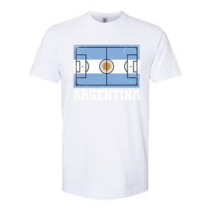 Argentina Soccer Field Country Flag Argentinian Pride Gift Softstyle CVC T-Shirt