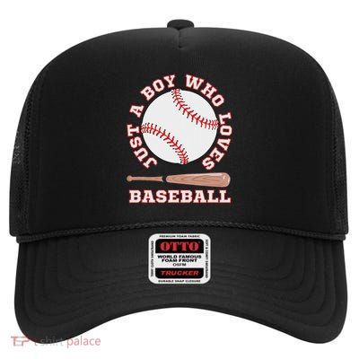 American Sport Fan Baseball Lover Boys Batter Baseball High Crown Mesh Back Trucker Hat