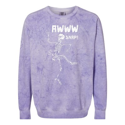 Awww Snap Funny Hip Broken Design For Surgery Survivor Colorblast Crewneck Sweatshirt