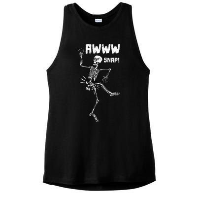 Awww Snap Funny Hip Broken Design For Surgery Survivor Ladies PosiCharge Tri-Blend Wicking Tank