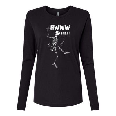 Awww Snap Funny Hip Broken Design For Surgery Survivor Womens Cotton Relaxed Long Sleeve T-Shirt