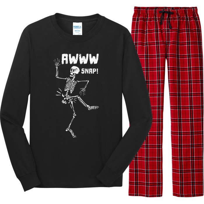 Awww Snap Funny Hip Broken Design For Surgery Survivor Long Sleeve Pajama Set