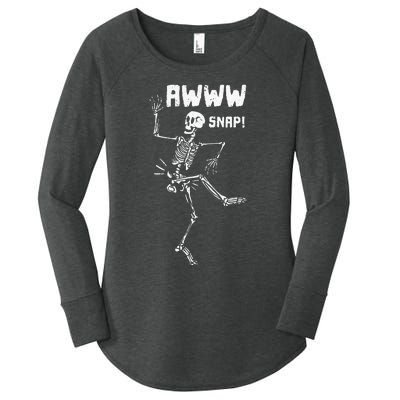 Awww Snap Funny Hip Broken Design For Surgery Survivor Women's Perfect Tri Tunic Long Sleeve Shirt